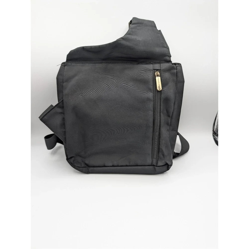 Travelon‎ Anti-Theft Black Crossbody Travel Bag RFID Organizer Leopard Lining